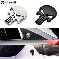 QUENNA 3D Metal Emblem Badge Decal Sticker Punisher Skull Car Motorcycle Waterproof Sticker E9U5