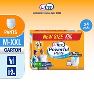 Lifree Powerful Pants Anti-Bac Jumbo M18/ L16/ XL14/ XXL10 4 Packs