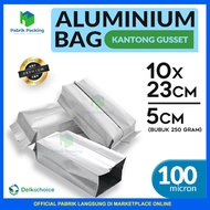 Aluminum Gusset Central Sealing Gusset Bag Delkochoice Aluminum Packaging Bag 10x23 cm