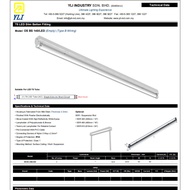 YLI T8 LED Slim Batten Fitting OS BS 120/140 LED Casing (Empty) [Type B Wiring]
