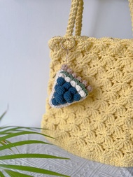 【藍莓】生果撻水果蛋糕鉤針鈎織編織小袋掛飾收納小包零錢包