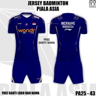Viral asia Cup 2026 badminton jersey set, latest badminton sportswear