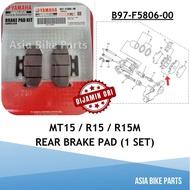 Yamaha Original MT15 / R15 / R15M Rear Brake Pad Kit / Brake Pad Belakang - B97-F5806-00
