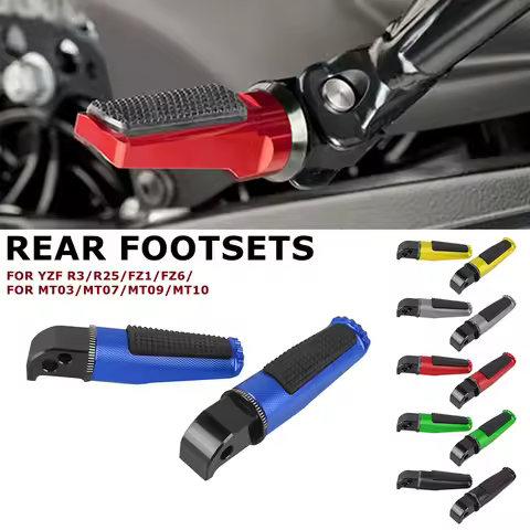 MT03 MT07 MT09 MT10 Motorcycle Rear Pedal Footrests Foot Pegs For Yamaha TMAX500 XAMX300 XAMX400 YZF