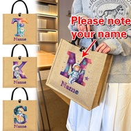 Customized name / LOGO PRINT Tote Bag Customize tote bag custom jute bag custom tote bag with name j