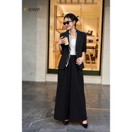 Women's Set CCHAT Basic Straight Blazer Made of High Quality Linen and Lace