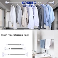 【Local Delivery】 Clothes Rod Adjustable Rod extendable Shower Curtain Rod Punch-free Towel Hangi