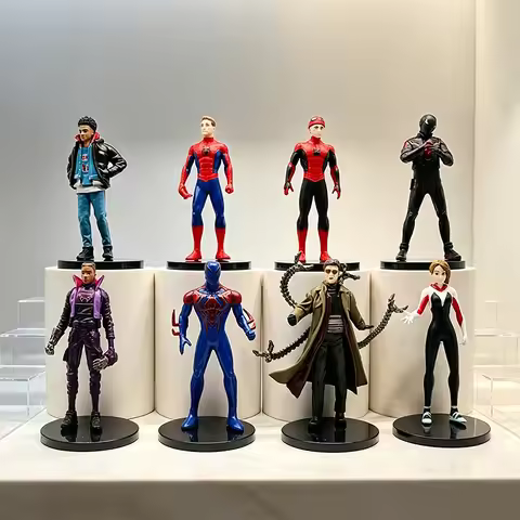 Spider Verse Miguel Prowler Peter Miles Gwen Octopus Statue Collection Desktop Display Model Holiday