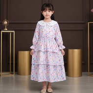 NAJWA - DIRECT SHIPPING Utari Girls' Floral Dress Latest Eid Edition Girls' Fashion Dress/ 2026 (WIT