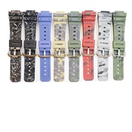 16mm Universal Camo Strap Silicone Resin Wristbands For G-SHOCK GWB5600/DW5600/DW6900 Watch Accessor