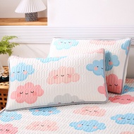1pc Printing Latex Pillowcase Summer Cool Quilted Latex Pillow Case Bedroom Pillow Cover 30x50cm 40x