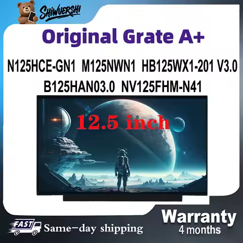 Original New A+ 12.5 inch Slim Laptop Lcd Screen Panel N125HCE GN1 M125NWN1 HB125WX1 201 V3.0 B125HA
