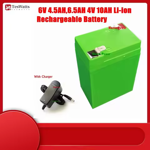 long cycles 1000 times 6V 4.5AH 6.5AH 4V 10AH Li-ion Battery Rechargeable