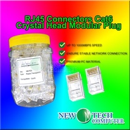 High Quality RJ45 CAT6 Crystal Head Modular Plug Connector for Network LAN RJ45 Cat 6 Cat6 Cap