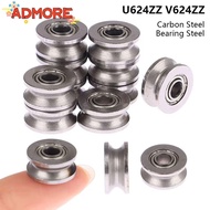 ADMORE 1/5Pcs Ball Bearing, U Groove V Groove Carbon Steel Bearing Steel Pulley Bearing, Sealed Ball