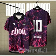 in stock 【Free Custom Name & Number】CHOII Retro Collar Baju Viral Thailand Jersey Original Choii Ful