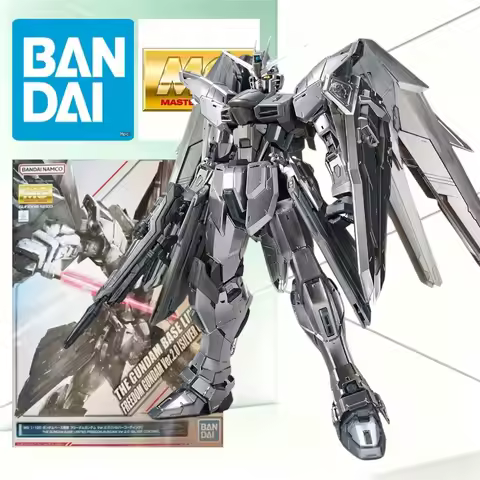 Bandai MG 1/100 ZGMF-X10A Freedom Gundam Ver.2.0 Silver Coating Gundam Base Limited Anime Assembly M