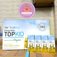 Thùng 48 hộp sữa tươi tiệt trùng Th true milk TopKid organic vị kem vani 180ml