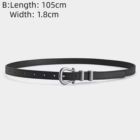 Y2K Black Luxury Designer Belts Simple 6 Styles Pu Leather Belt Casual Jeans Trouser Belt Men and Wo