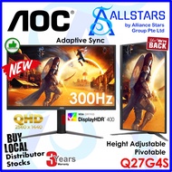 AOC 27" Q27G4S Fast IPS QHD 300Hz Gaming Monitor (Warranty 3years on-site with AOC SG)