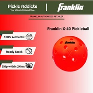 Franklin Sports X-40 Ember Outdoor Pickleballs 40 Holes with Logo