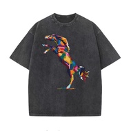 Foreign Trade Washable Foreign Trade new20253D23 Spring Autumn T-Shirt Student Short-Sleeved Hot Sta