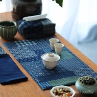 Zen Tea Tea Table Small Fabric Chinese Style Mat Stitching Retro Tea Coaster Tea Mat Cloth Printed M