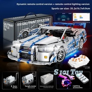 1:14 857 PCS 2 Fast 2 Furious Nissan Skyline GT-R (R34) RC Car Building Blocks, DIY Mechanical Assem