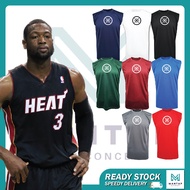 miami heat Dwyane wade sleeveless jersey basketball shirt baju bola keranjang nba kobe bryan air jor