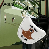 [AWHAO] Golf Mallet Putter Cover PU Leather Lightweight Happy Gilmore Golf Supplies Club Headcover f