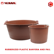 Industrial Grade Rubberized Plastic Fish Banyera Round LARGE Banyera w/ Timba SMALL BUNDLE