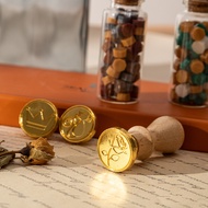 [LIS1] Wax Seal Stamp Kit with 3pcs and 2 Bottle of Beads Spoon/Candle for Christmas Vintage Envelop