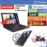 LENOVO X280 i5 8th/ 8GB RAM DDR4 /256GB SSD Windows 11 Refurbished- RM999.99