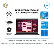 Dell Latitude L3450-i51335-16-512-W11-C 14" Laptop/ Notebook (i5-1335U, 16GB, 512GB, Intel, W11P) DL