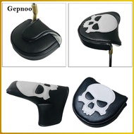 Gepnoo Golf Mallet Putter Headcover Waterproof PU Leather Skull Pattern Mallet Putter Headcover for 