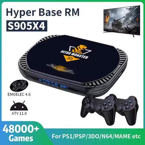 Retro Video Game Console 70+Emulators for PS1/PSP/N64/DC/SS/MAME with 48000+Games S905X4 4K HD Andro
