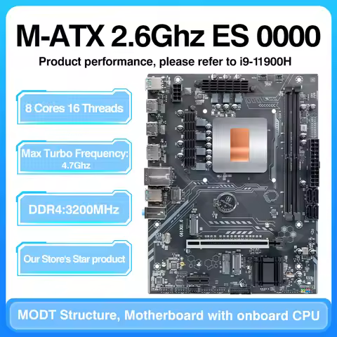 M-ATX Gaming PC Motherboard and Processor kit 0000 ES 2.6GHz 8C16T 24MB (Refer To i9 11980HK i9 1190