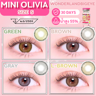 🔥คอนแทคเลนส์✨ขนาดมินิ✨Mini Olivia✨Brown / Light brown / Green / Gray / Black (kittykawaii)