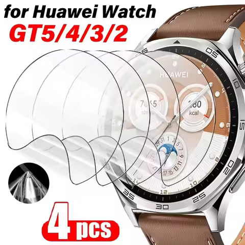 4Pcs Hydrogel Protective Film for Huawei Watch GT 5 4 3 GT2 41/46/42/43MM Screen Protector for Huawe