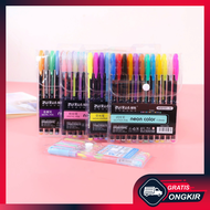 Gratis Ongkir - Pulpen Gel Glitter 12 PCS / Pulpen Tinta Warna Warni / Pen Gel Color Cute