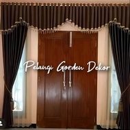 Gorden Poni Satu Set Gorden Pintu Gorden Jendela/ Gorden Poni Pisah Gorden Termurah Gorden Dua Lapis