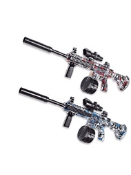 M416Toy Gun 7.4V High-Speed Burst M416 Gel Ball With Orange Plug And Double Magazine For Outdoor Int