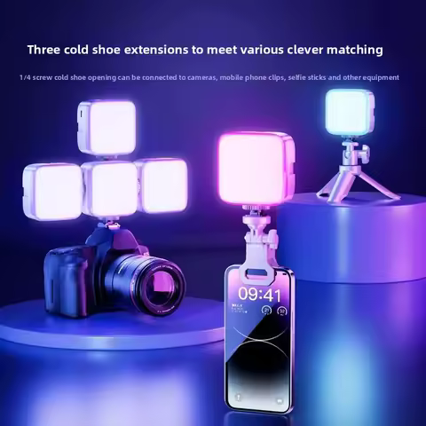 RGB light photography mobile phone lights portable led light colored light for shooting RGB selfie l