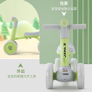 GOODS Children's balance bike without pedals, baby walker, 4-wheeled scooter, toy car