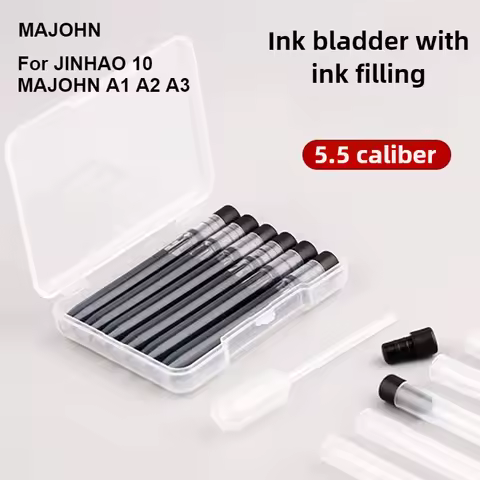 Majohn A1 Press Fountain Pen Ink Refill Cartridges 5.5mm Caliber School Stationery For A1 A2 A3 JINH