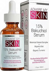 Admire My Skin Bakuchiol Serum Natural Retinol Serum Alternative for Face – Anti Blemish Anti Aging 