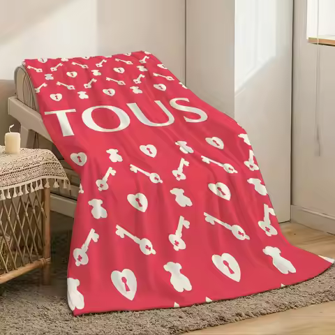 tous Throw Lightweight 240g Flannel Blanket Soft Skin-friendly for Summer Cooling