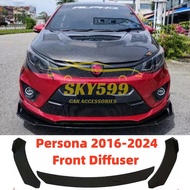 Proton Persona 2016-2024 Front Bumper Diffuser Lip Wrap Angle Splitters Side Skirt Spoiler Black &amp; Carbon