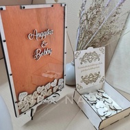 Frame Hati Guest book Heart Wedding Sign Love Acrylic