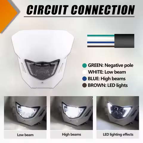 Motorcycle Headlight For Yamaha WR250F WR450F YZ250F YZ450F 2015-2019 Motocross Led Headlamp Daytime